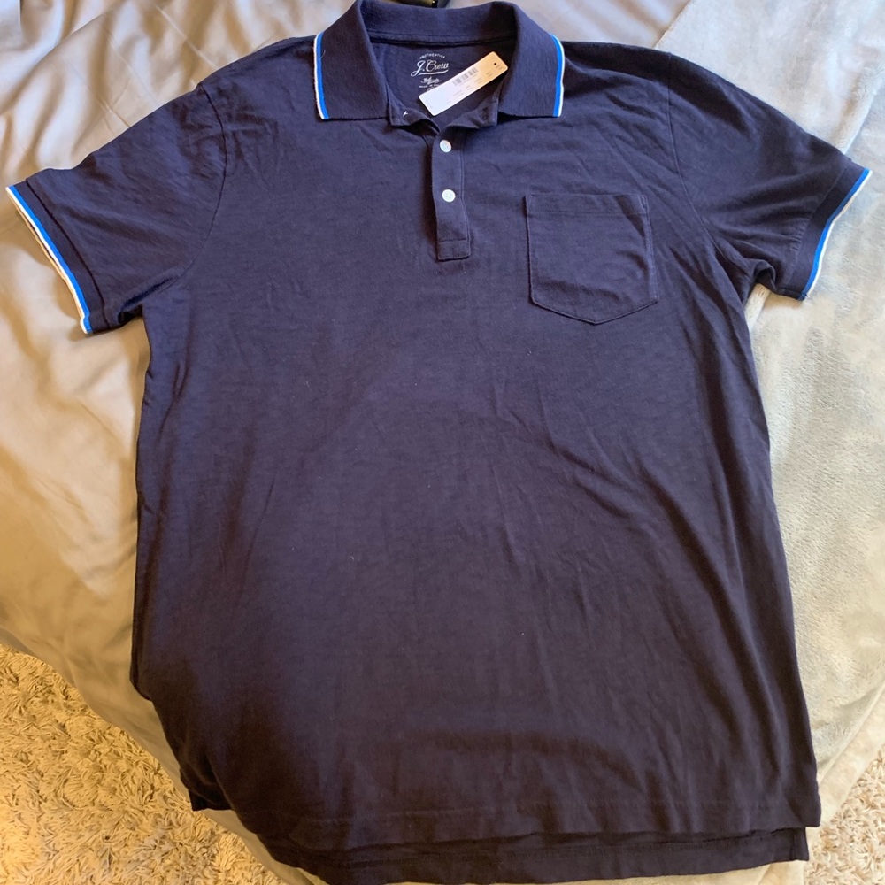 J. Crew Men’s Navy Polo Size L! NEW!